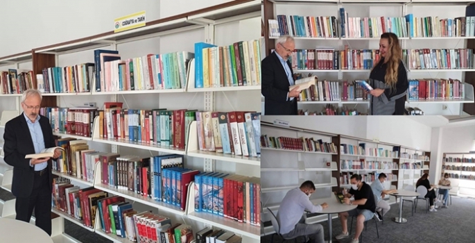 Ahmet Seven’den İlkadım Belediye Kütüphanesine ziyaret