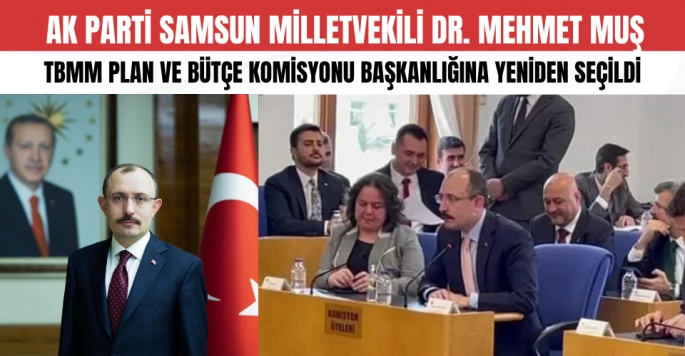 AK Parti Samsun Milletvekili Dr. Mehmet Muş yeniden TBMM Plan ve Bütçe Komisyonu Başkanı seçildi 