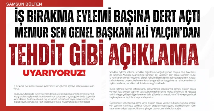 Ali Yalçın'dan tehdit gibi uyarı!