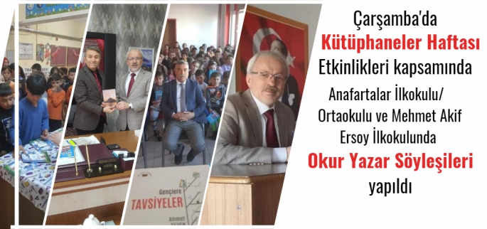 Çarşamba'da Kütüphaneler Haftasında okur yazar söyleşisi yapıldı