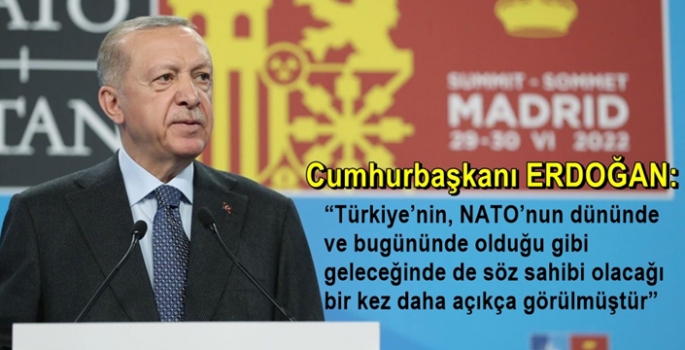 Cumhurbaşkanı ERDOĞAN: NATO'nun dününde ve bugününde söz sahibiyiz