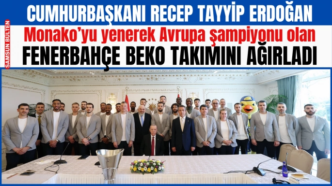 Cumhurbaşkanı Recep Tayyip Erdoğan Fenerbahçe Beko Takımını ağırladı