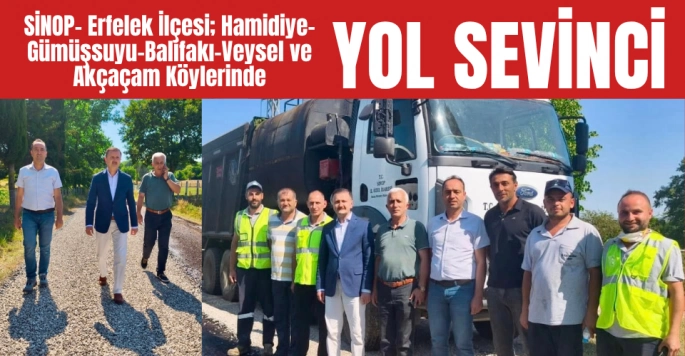 Erfelek Köylerinde 18 Kilometrelik Yol Çalışması Tamamlandı