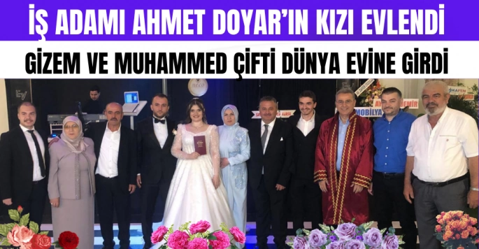 Gizem ve Muhammed çifti muhteşem bir düğün merasimiyle evlendi