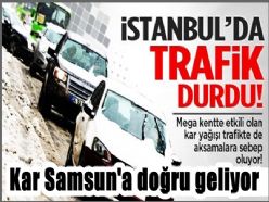 İstanbul'u teslim alan kar Samsun'a geliyor