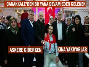 ASKER UĞURLAMA GECESİNDE ELİNE KINA YAKILDI