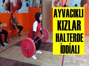 Ayvacıkta kurulan kız halter takımı harıl harıl çalışıyor