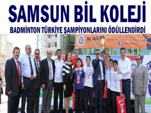 BADMİNTON TÜRKİYE ŞAMPİYONLARINA ÖDÜL TÖRENİ 