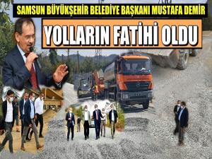 BAŞKAN MUSTAFA DEMİR'E YOLLARIN FATİHİ DEDİLER