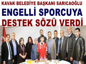 Belediye Başkanı Sarıcaoğlundan Engelli Sporcuya Destek