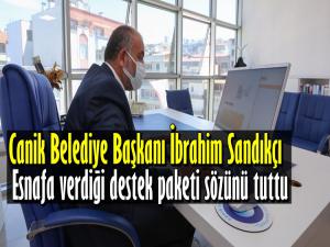 CANİK BELEDİYESİ ESNAFA VERDİĞİ SÖZÜ TUTTU