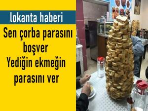 Çorba bizden sen ekmek parasını ver yeter