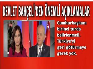 DEVLET BAHÇELİ'DEN TARİHİ AÇIKLAMALAR