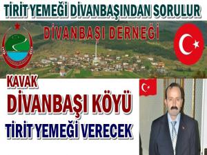 Divanbaşı Köyü Derneğinden Tirit Yemeğine Davet