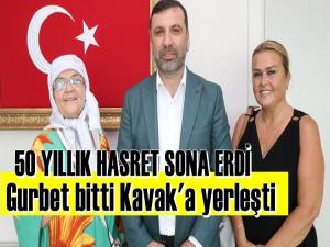 Gurbetçi Ayten İçel 50 yıl sonra Kavak'a geri döndü