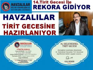 Havzalılar 14. Tirit Gecesine Hazırlanıyor