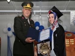 Başörtülü öğrenci Diplomasını Albaydan aldı