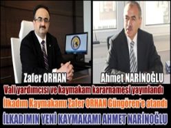 İlkadım Kaymakamı Zafer Orhan Güngörene atandı