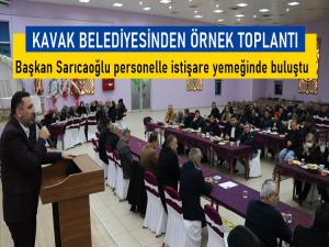 Başkan Sarıcaoğlu  Personeliyle istişare toplantısında buluştu