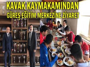 KAVAK KAYMAKAMINDAN GÜREŞ EĞİTİM MERKEZİNE ZİYARET