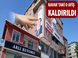 KAVAK'TAKİ OSMAN GENÇ'E AİT AFİŞ KALDIRILDI