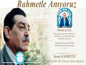 Kurucu Genel Başkanımız Mehmet Akif İnanı Rahmetle anıyorum