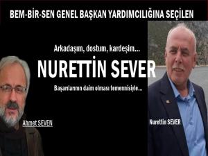 NURETTİN SEVER'İ YENİ GÖREVİNDE TEBRİK EDERKEN