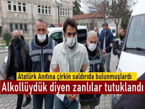 Onur Anıtına çirkin saldırıda bulunan şahıslar suç makinesi çıktı