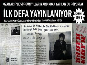 OZAN ARİF'İN BU RÖPORTAJ İLK DEFA YAYINLANIYOR