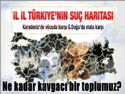 İşte Türkiye'nun suç haritası