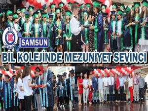 SAMSUN BİL KOLEJİNDE MEZUNİYET SEVİNCİ