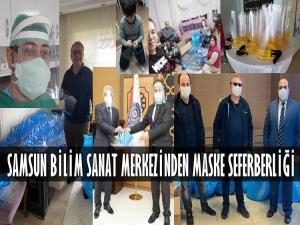 SAMSUN BİLSEMDEN COVİD 19' A KARŞI MASKE SEFERBERLİĞİ