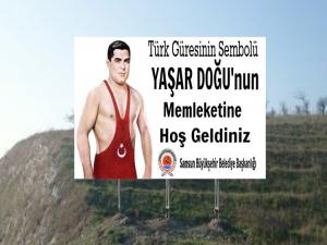  SAMSUN BÜYÜKŞEHİRE YAŞAR DOĞU TABELASI TALEBİ