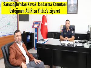 Sarıcaoğlu'ndan Kavak Jandarma Komutanı Yıldız'a ziyaret