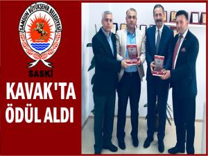 SASKİ DAİRE BAŞKANI YEŞİLYURTA TEŞEKKÜR PLAKETİ