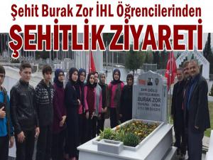 ŞEHİT BURAK ZOR İHL ÖĞRENCİLERİNDEN ANLAMLI ZİYARET