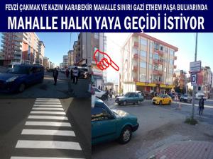 VATANDAŞLAR ORAYA YAYA GEÇİDİ İSTİYOR