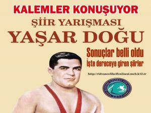 YAŞAR DOĞU  KONULU ŞİİR YARIŞMASI SONUÇLANDI