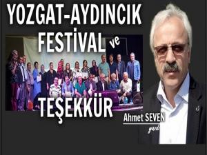 YOZGAT-AYDINCIK BELEDİYE BAŞKANINA AÇIK TEŞEKKÜR