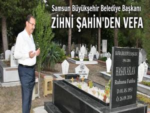 ZİHNİ ŞAHİN HASAN ASLANIN KABRİNİ ZİYARET ETTİ