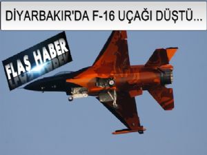 DİYARBAKIR'DA F-16 UÇAĞI DÜŞTÜ