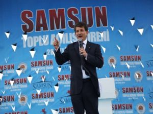 SAMSUN'A GELEN DAVUTOĞLU TOPLU AÇILIŞ GERÇEKLEŞTİRDİ