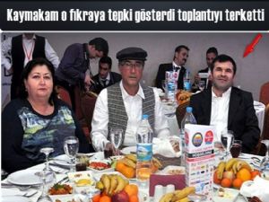 Anlatılan fıkrayı müstehcen bulan kaymakam salonu terketti