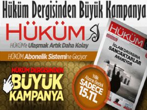 Hüküm Dergisine artık abone sistemiyle de ulaşabiliceksiniz