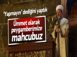 Ümmet olarak peygamberimize mahcubuz