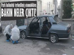 Park halinde terk edilen otomobilden bakın neler çıktı?