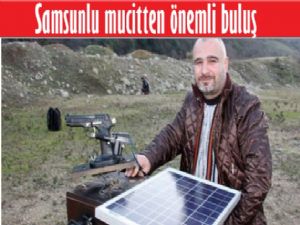 Samsunlu mucit Solar enerji tam bağımsız robot silah yaptı