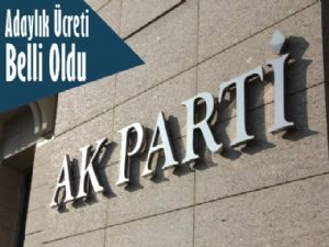AK Parti'de aday ücretleri belli oldu
