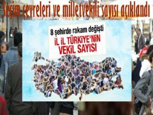 Seçim çevreleri ve milletvekili sayısı açıklandı