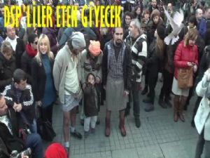 DSP'li erkekler etek giyip eylem yapacak